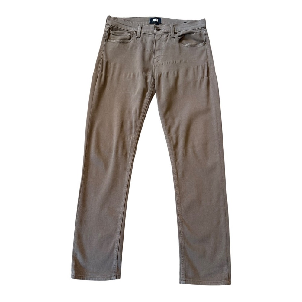 Paige Lennox Slim‎ Fit Pants Mens 30 Woodland Taupe Grey Brown M653799-7941